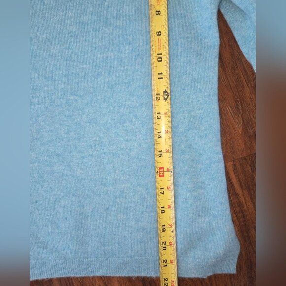 J. Crew Blue Crew Neck Cashmere Sweater - Picture 7 of 10